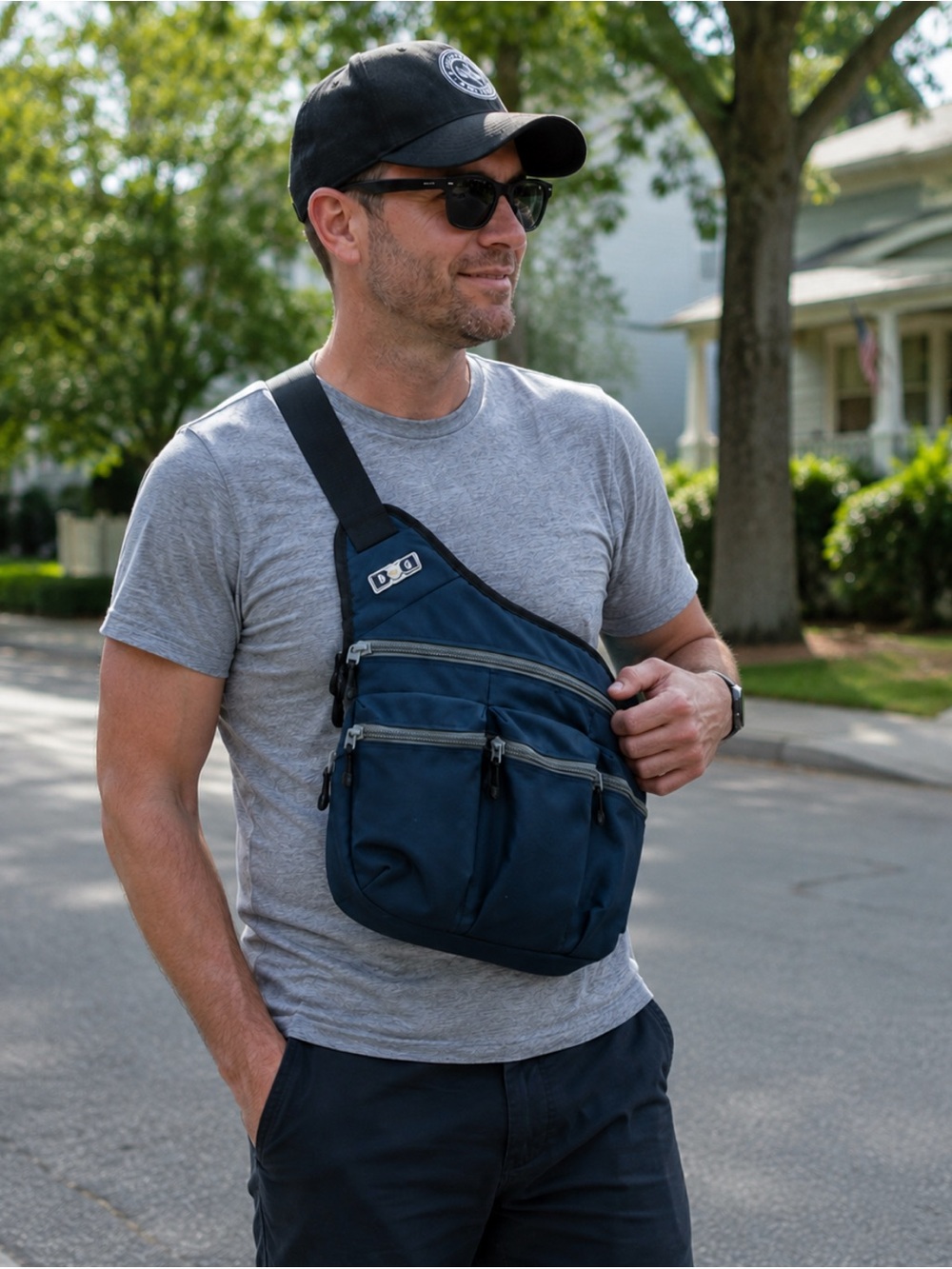 Diaper Dude Navy Crossbody Bag
